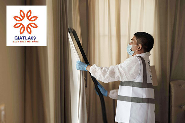 Chuyên giặt mành rèm siêu sạch ở Hồng Bàng